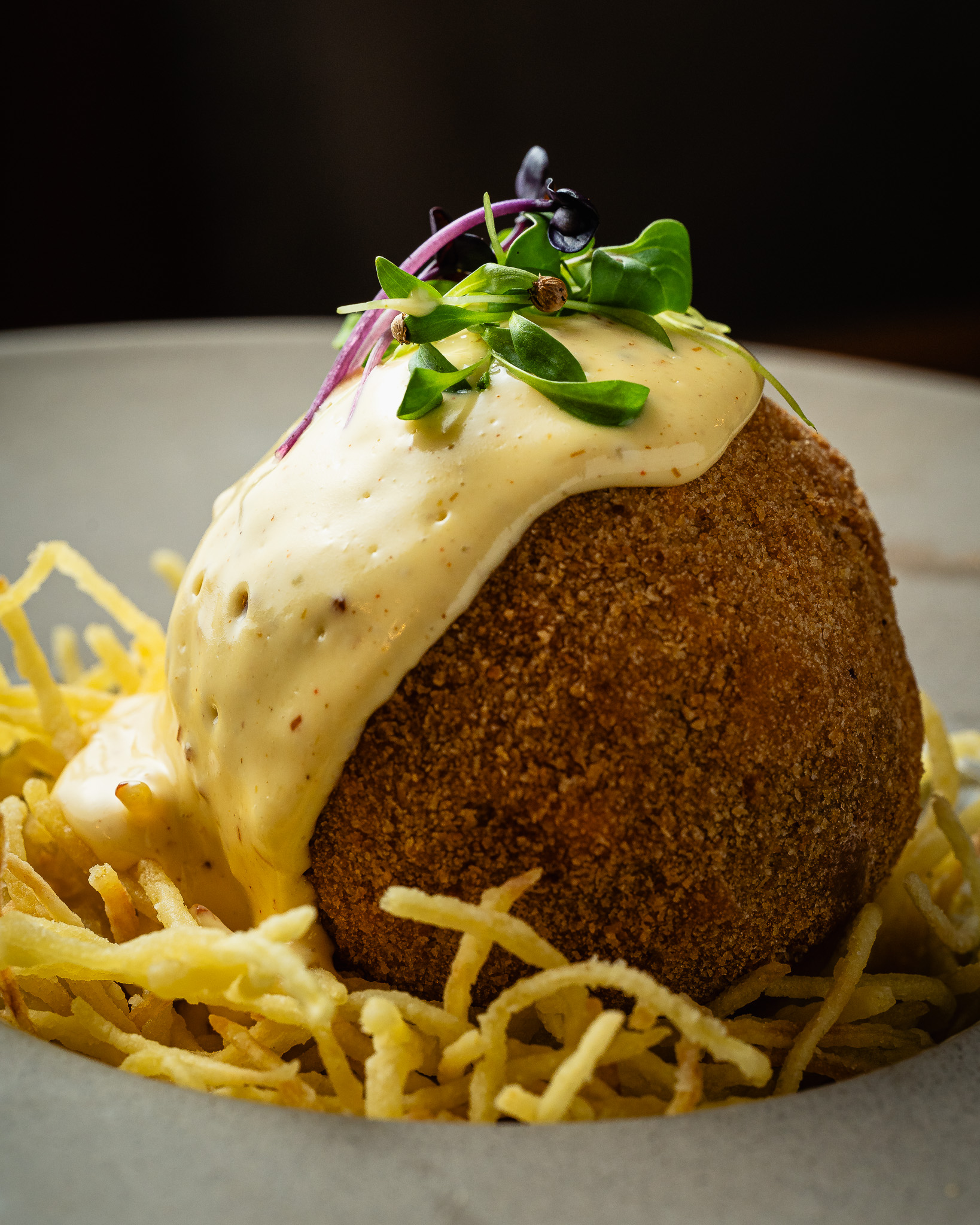 Crispy Stuffed Pork Shank